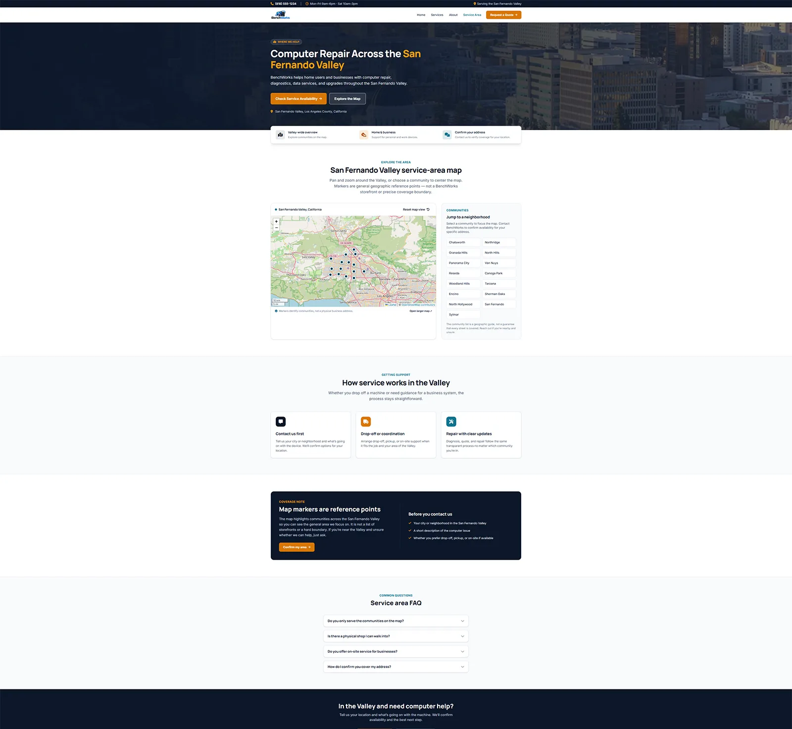 Computer Repair Website Design